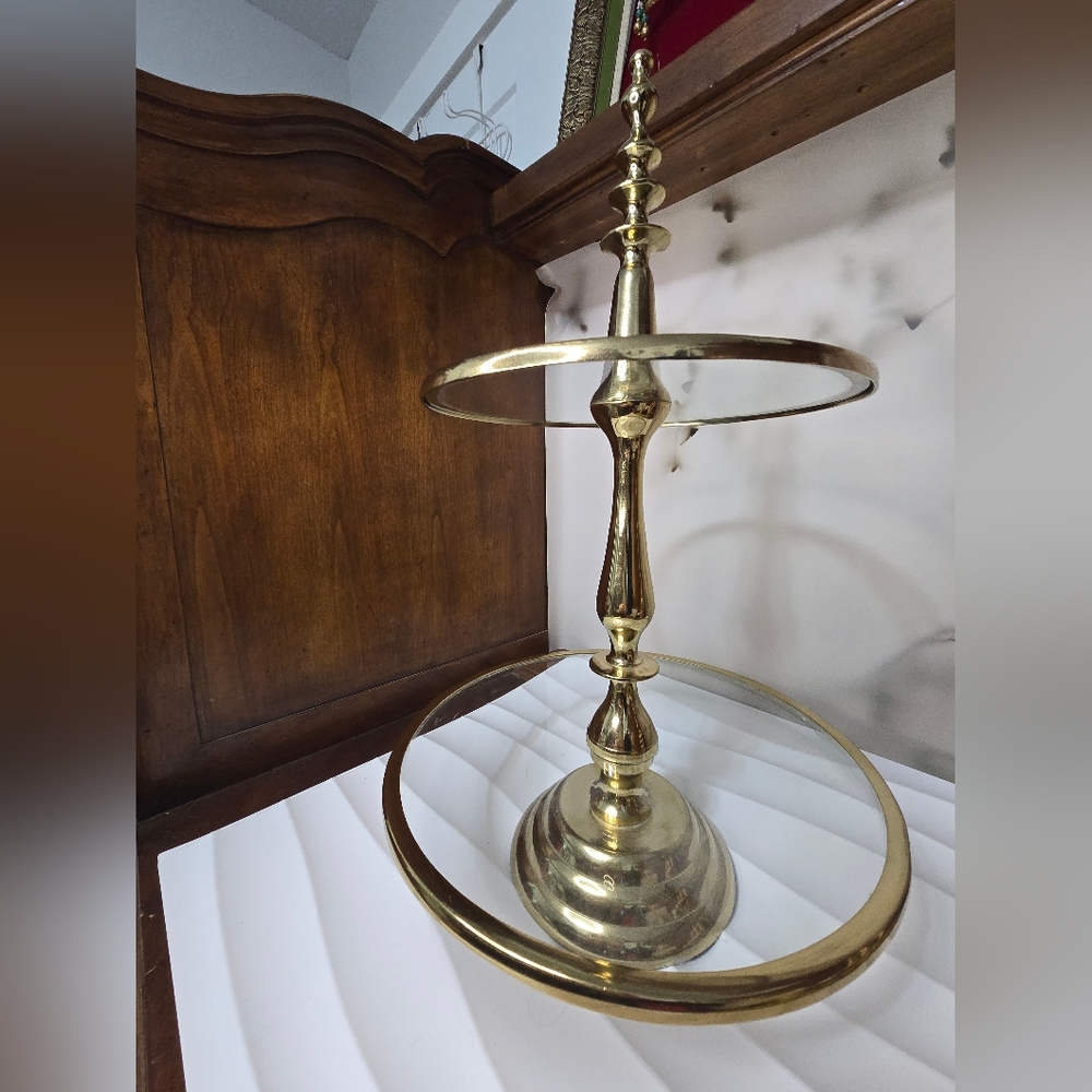 Elegant Gold Two-Tier Stand Made In India